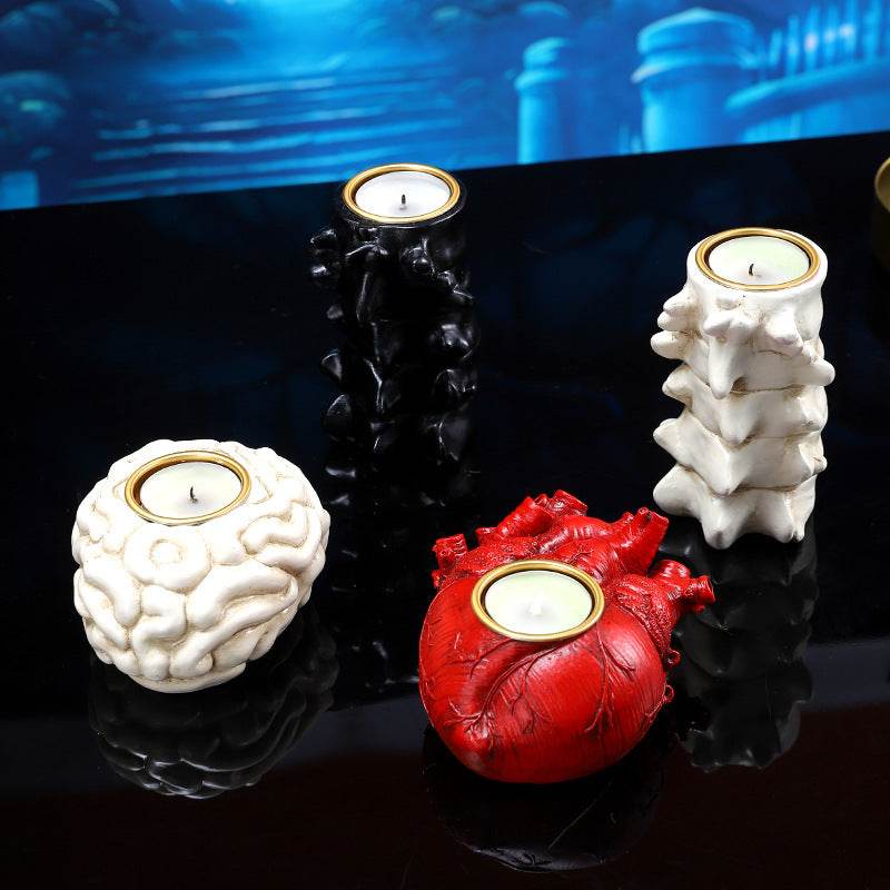 Halloween Heart Candlestick Decoration Horror Decoration Props - Velora