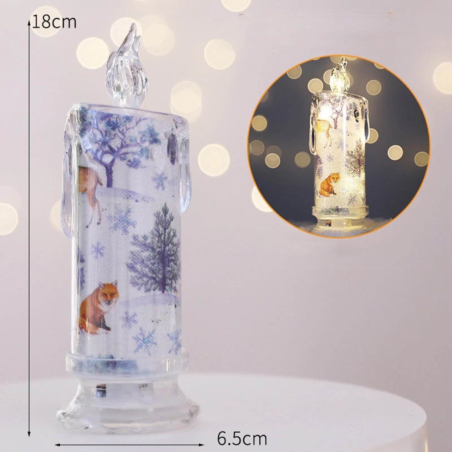 Christmas Transparent Electronic Flameless Candles Decorative Gifts - Velora