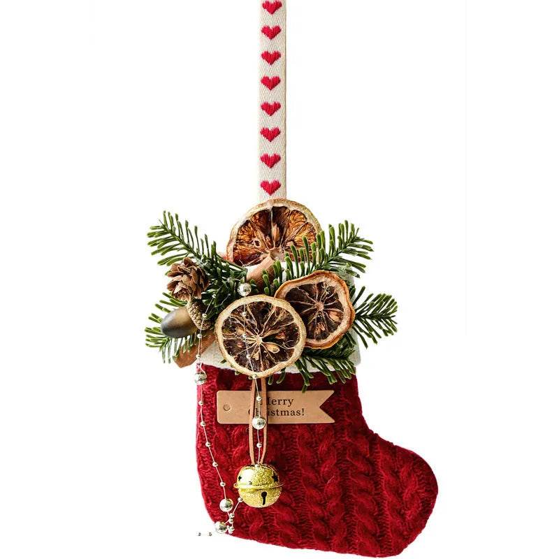 Christmas Decoration Knitted Christmas Stockings Scene Layout - Velora