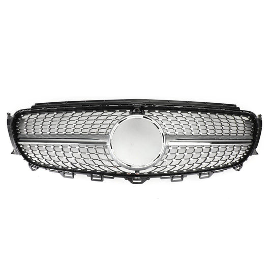 Diamond Silver Edge Front Grille For 2016 To 2019 Mercedes-Benz W213 E300 E400 - Velora
