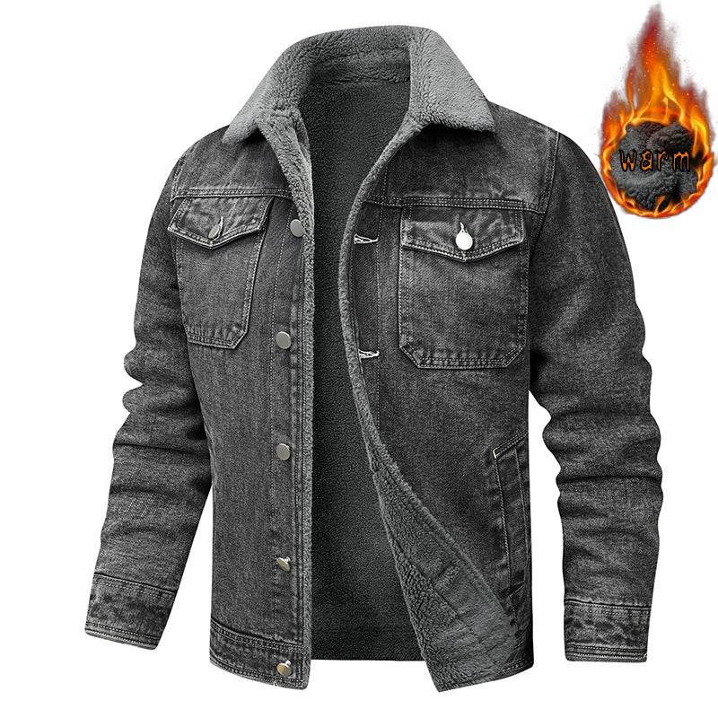 Denim Coat Fleece-lined Men Fashion Brands Jacket - Velora