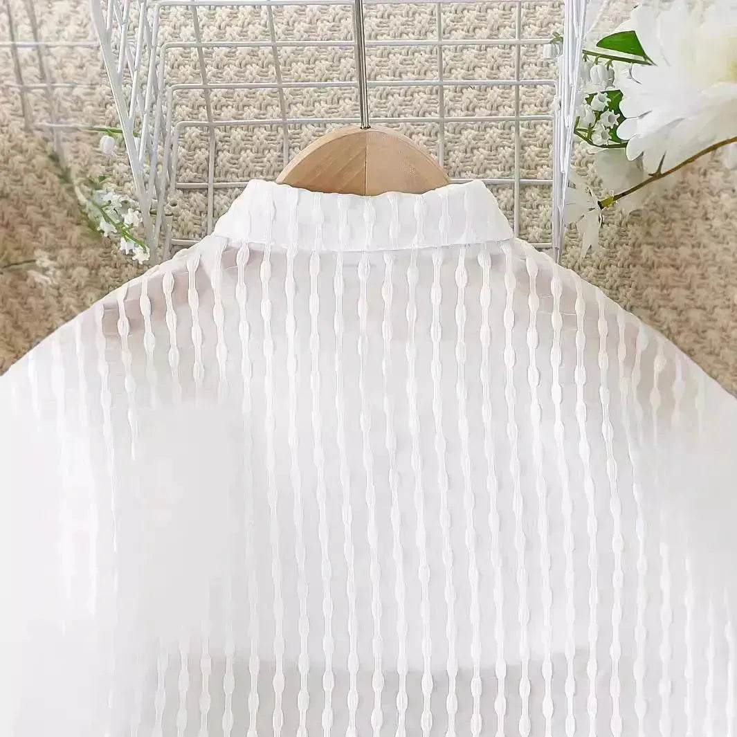 Summer White 3 pcs outfit set for newborn baby girl - Velora