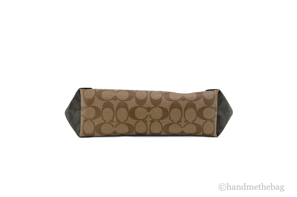 Coach Kacey Canvas Satchel in Khaki Brown