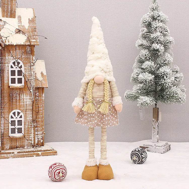 Retractable Luminous Santa Doll Rudolf Christmas Faceless Decoration Ornaments - Velora