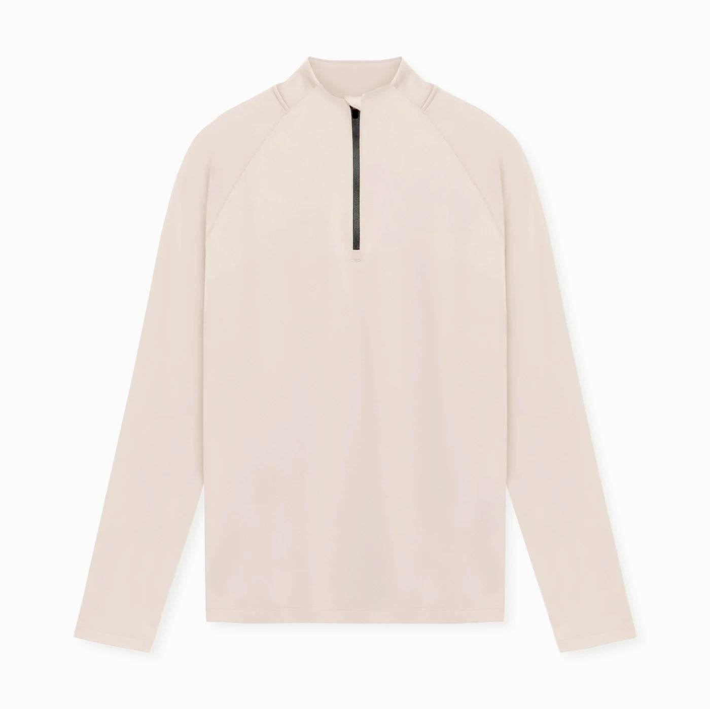 Men Quick Drying Long Sleeve Half Zip Activewear Muscle Fitted shirt Workout Gym T-shirt Top - Velora