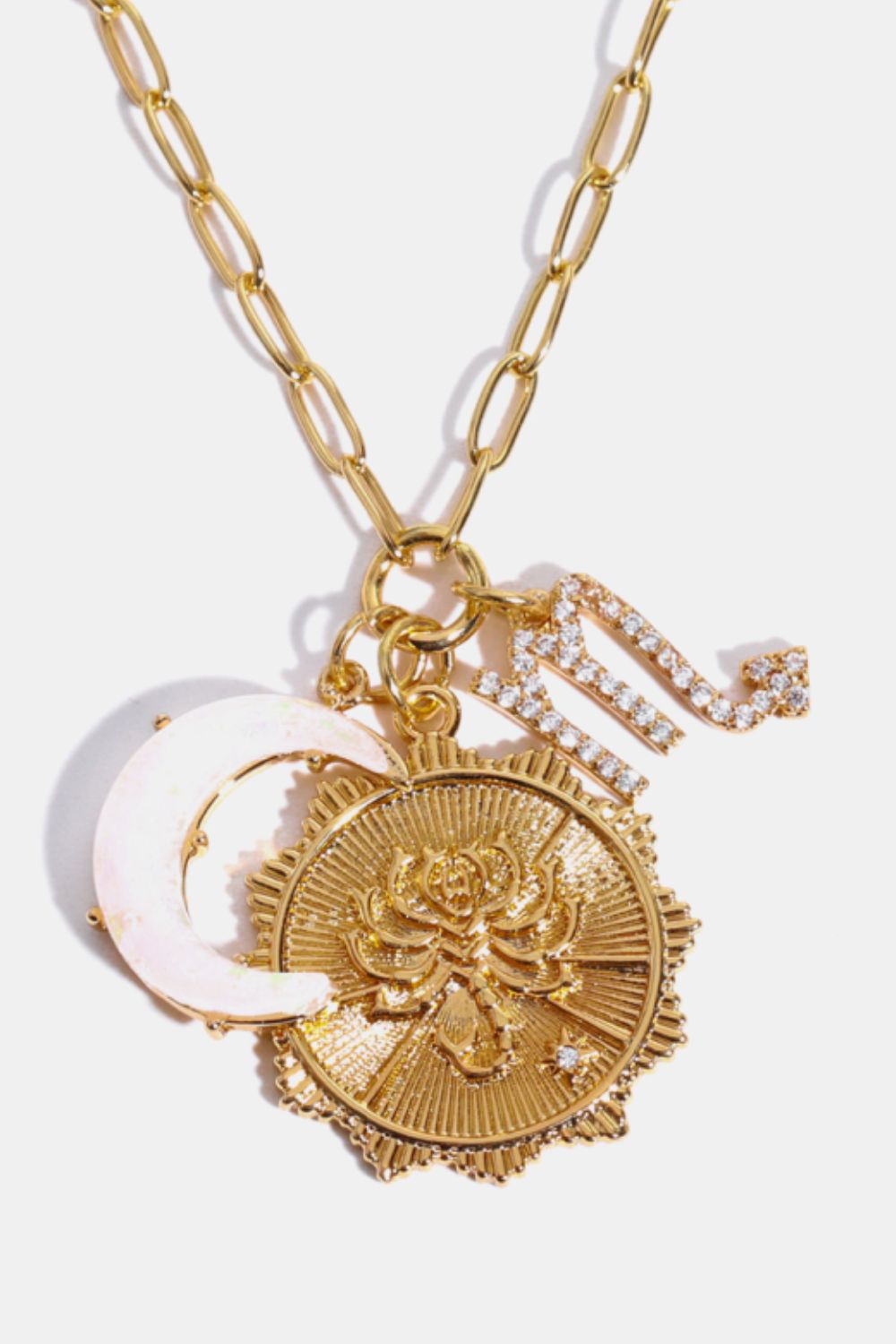 Constellation and Moon Pendant Copper Necklace - Velora