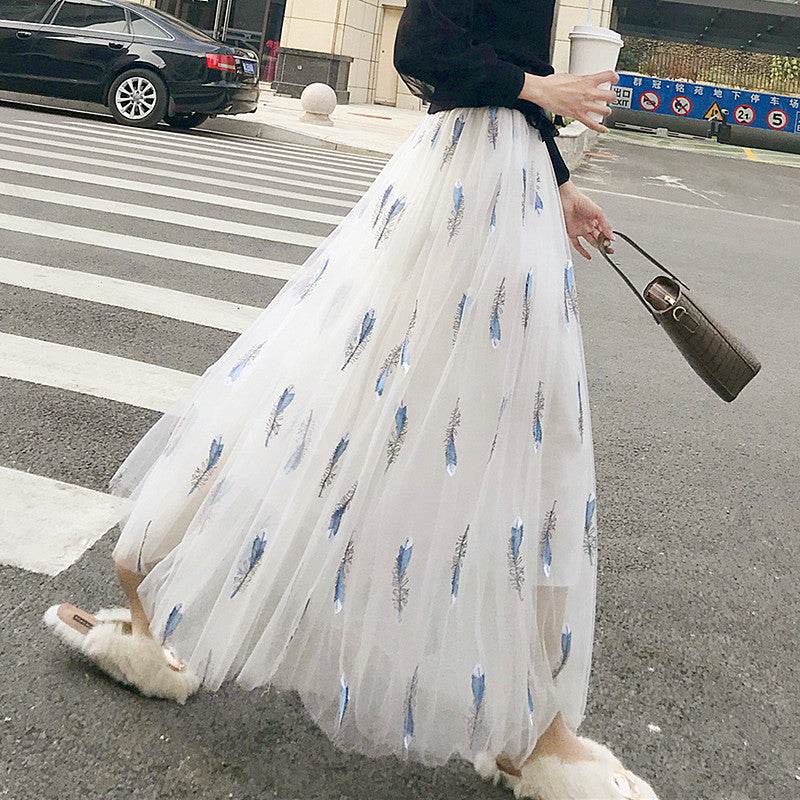 Women's Midi Organza Skirt Fairy Tutu Tulle Skirt - Velora