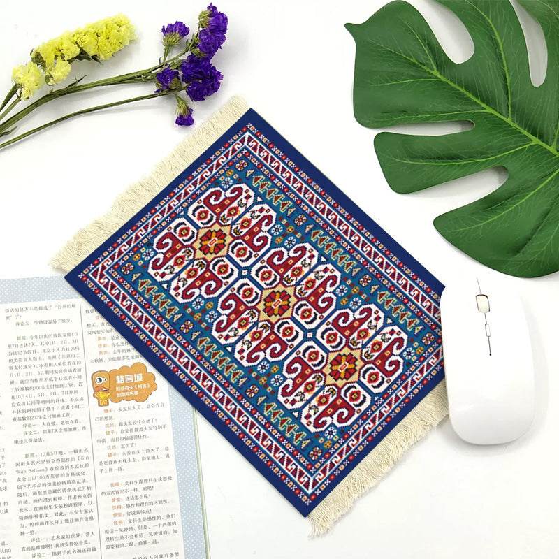 Office mouse pad, Suede fringe mouse pad Hot rubber Bohemian style - Velora