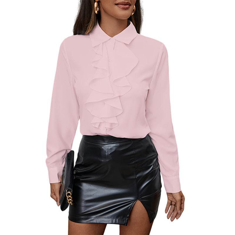 New Long Sleeve Business Work Office Chiffon Blouse Shirt Women - Velora