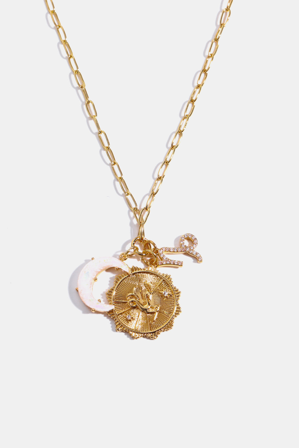 Constellation and Moon Pendant Copper Necklace - Velora