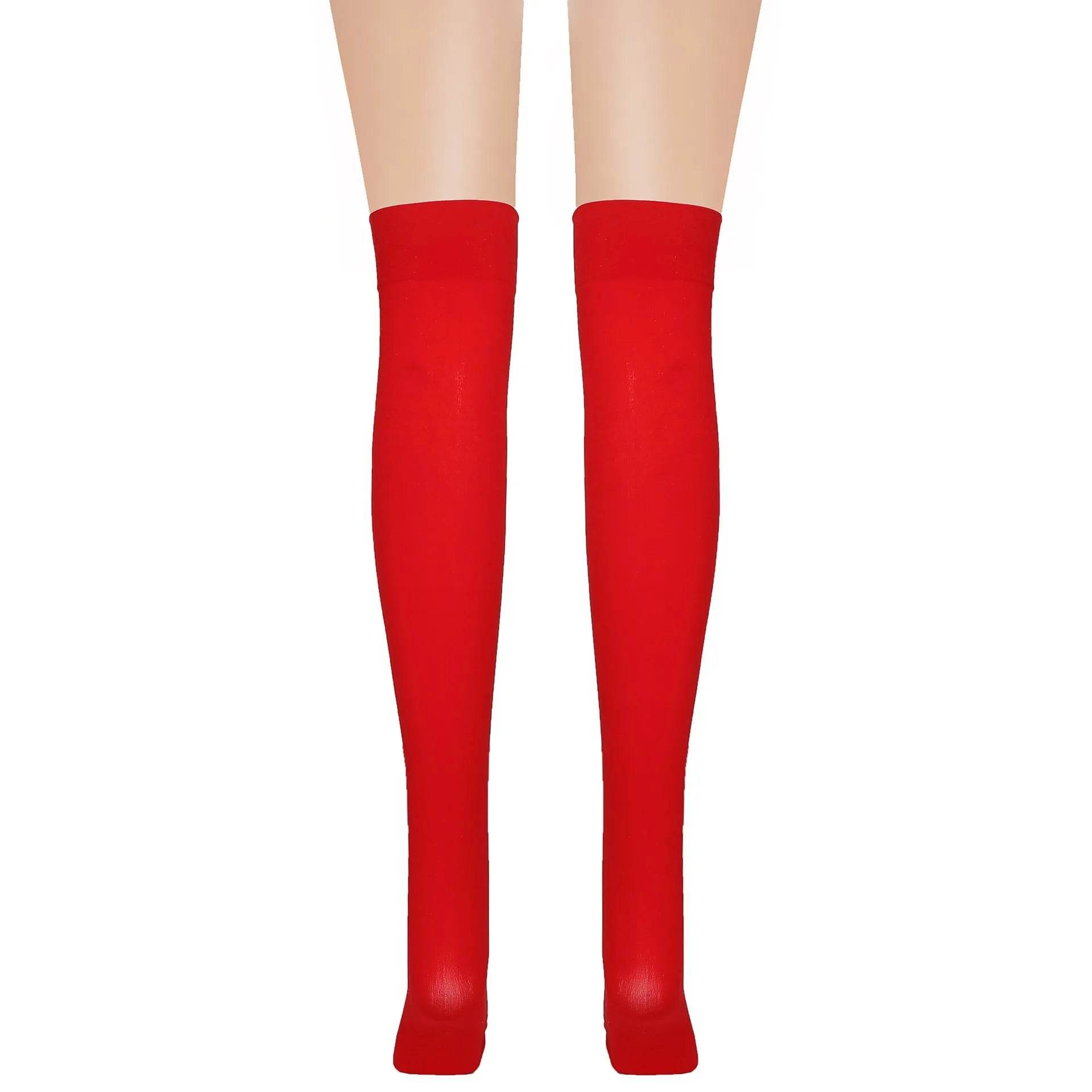 Thickened Women's Red Long Bow Christmas Stockings - Velora