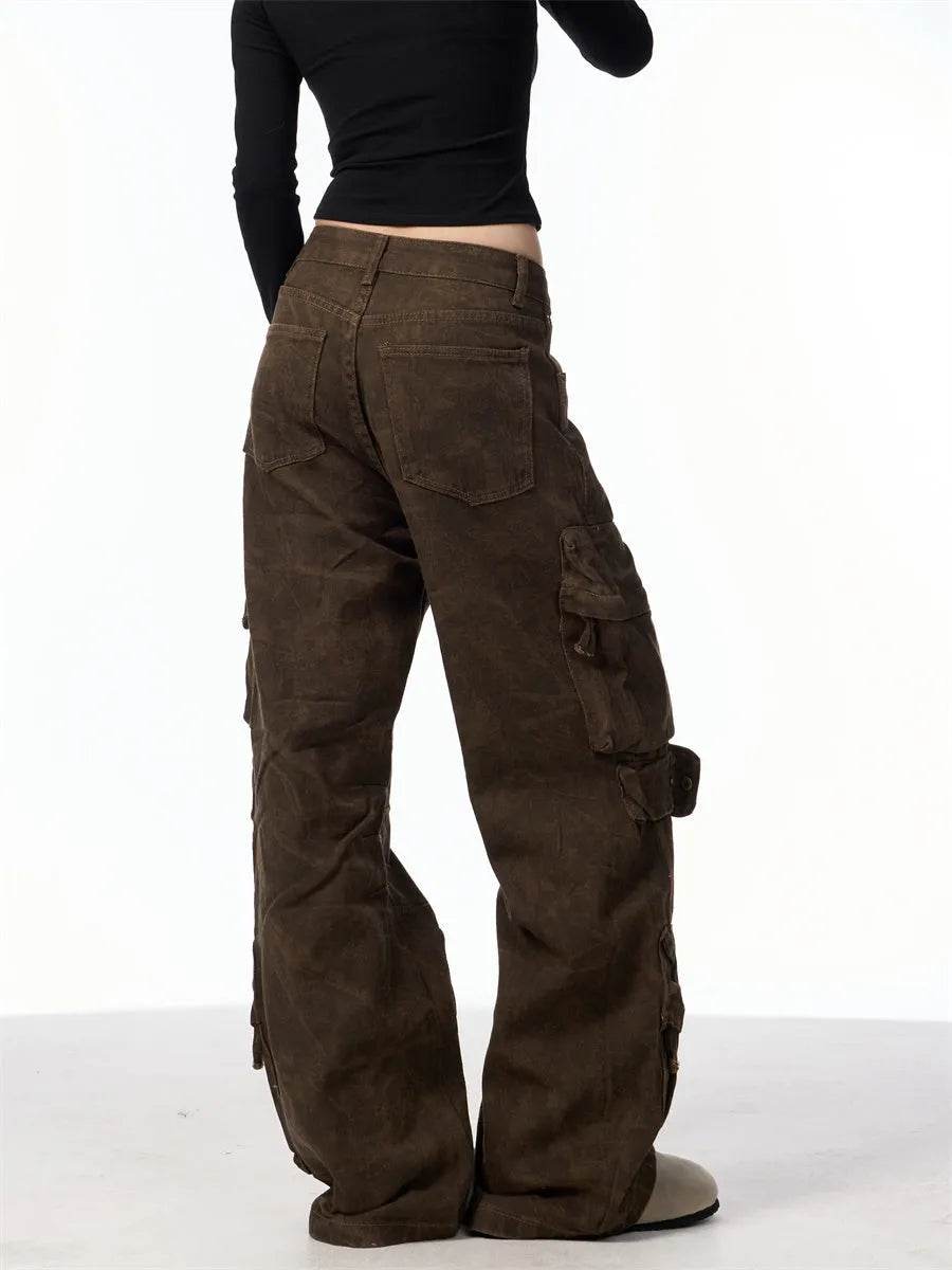 Retro Design Camouflage Cargo Pants Women - Velora
