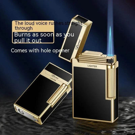 Luxury Bohemian Butane Torch Lighter with Cigar Hole Punch - Velora