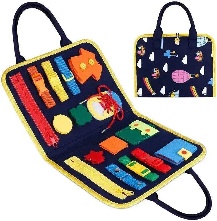New Busy Book Children's Busy Board Dressing And Buttoning Learning Baby Early Education Preschool Sensory Learning Toy - Velora