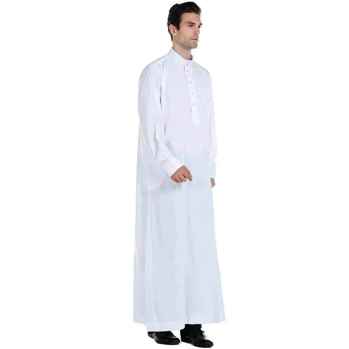 Fashionable and Elegant Arab Contemporary Middle Eastern Men's Robe Moroccan Men's Jalabiya