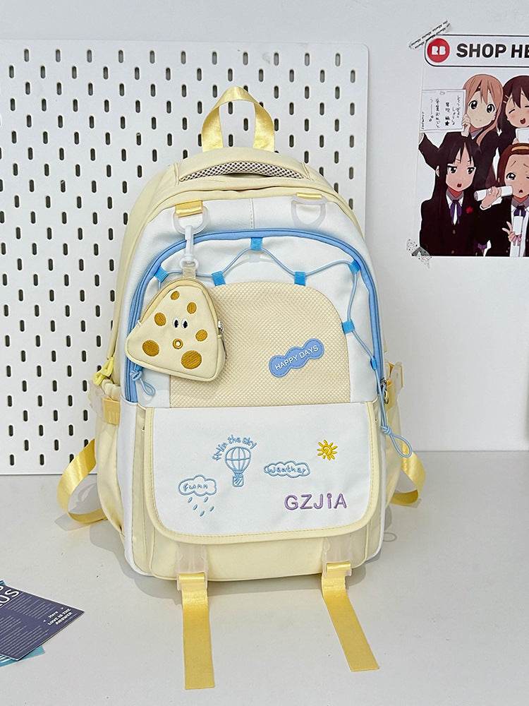 Contrast Colour School Bag – Spacious & Easy Carry - Velora