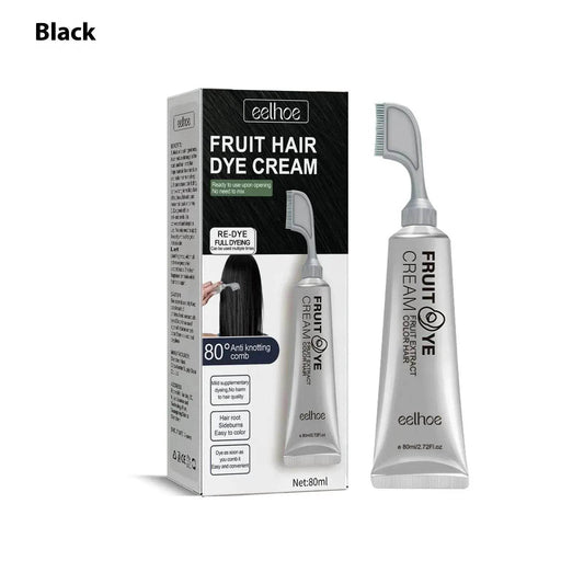 EELHOE Fruit And Vegetable Hair Dye Color Cream Black Hair Dye - Velora