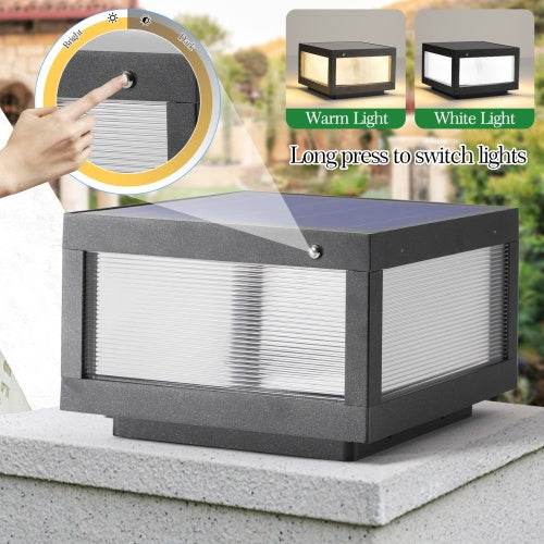 Solar Wall Light With Dimmable LED-2 Package Landscape Pathway Lighting - Velora