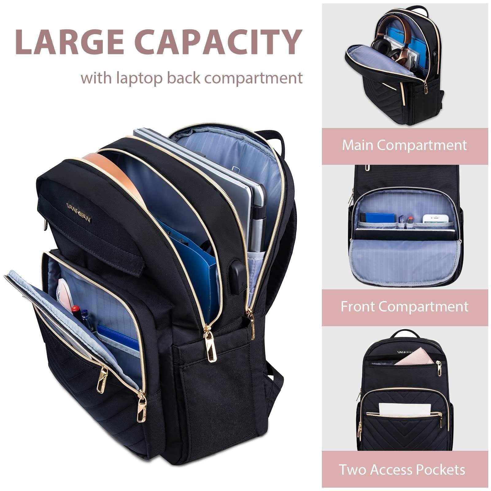 Plain Large Capacity College and High School Backpack - Velora