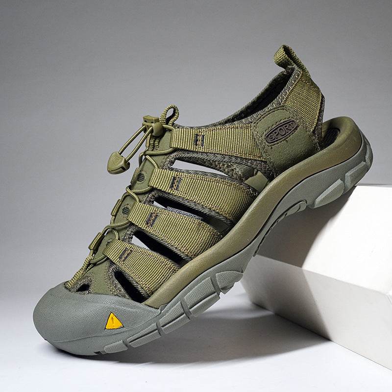 Men's Thick Bottom Toe Cap Beach Upstream Plus Size Outdoor Casual Shoes