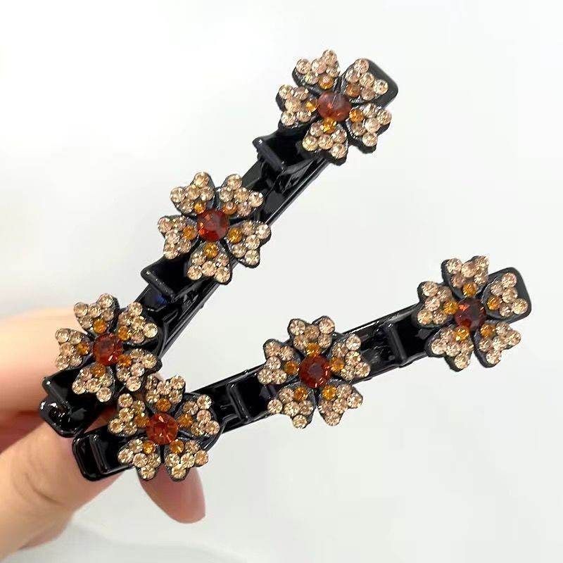 Girls Floral Rhinestone  Bling Hair clip Hair Accessories
