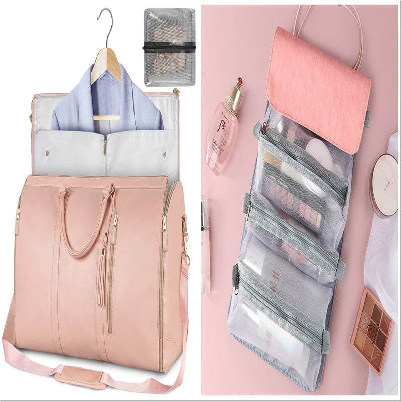 Large Capacity Travel Duffle Bag Women's Handbag Folding Suit Bag Waterproof Clothes Totes - Velora