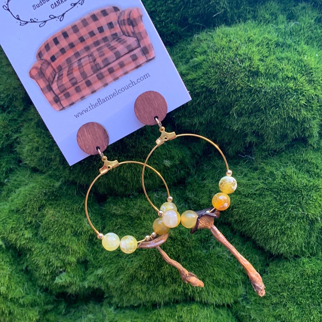 Wild Ontario Mushrooms Earrings www.Shopthatapp.com