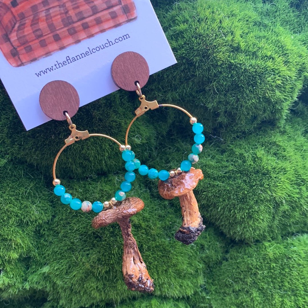 Wild Ontario Mushrooms Earrings www.Shopthatapp.com