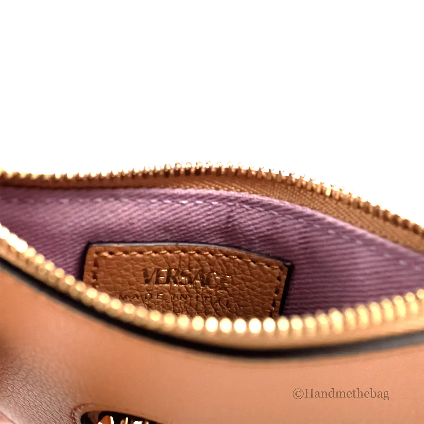 Versace Caramel Leather Multi-Card Key Wallet