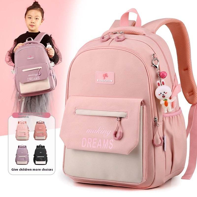 Kids’ Contrast Colour Schoolbag – Large Capacity bACKPACK - Velora