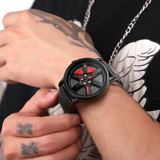 Quartz Men's Mesh Strap Trendy Unique Dial Watch - Velora