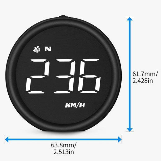 Universal GPS Gauge Head Up Display System Auto Speedometer Digital Over Speed Gauge for Cars Trucks Motorcycles HUD G1 - Velora