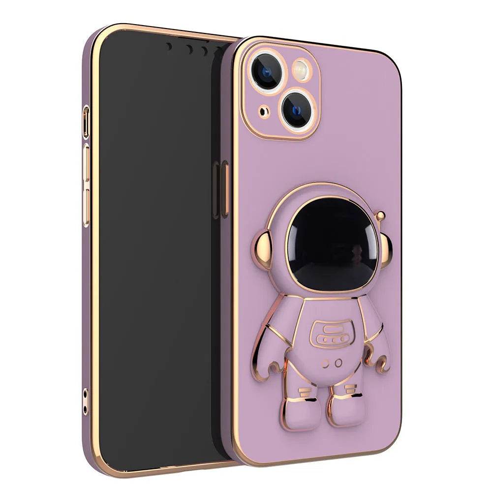 3D Astronaut Phone Case Anti-Drop Electroplating Bracket - Velora
