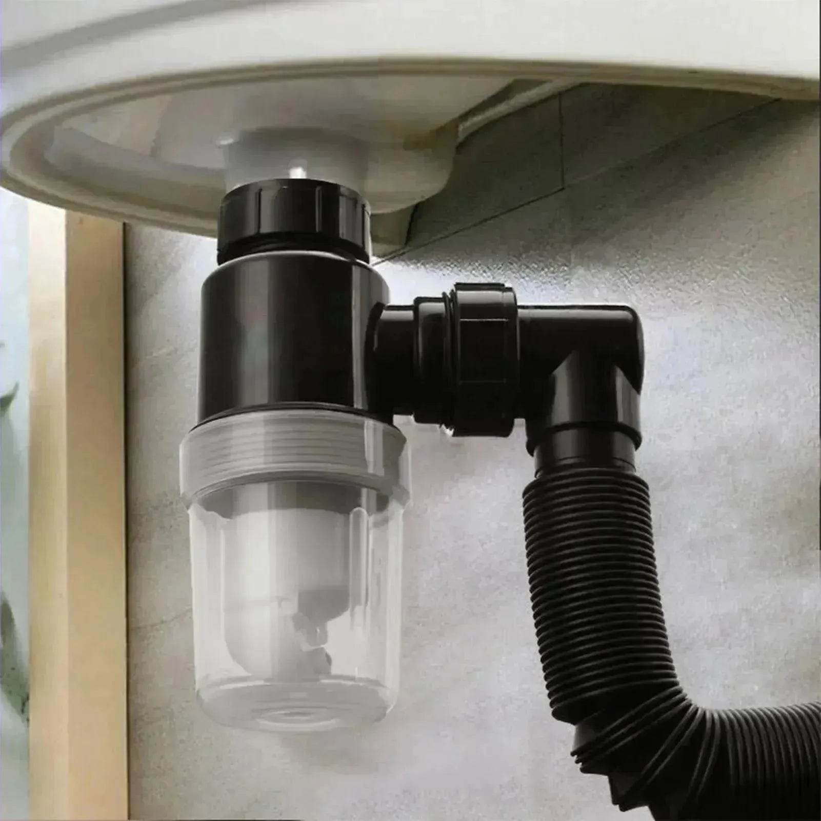 Universal Kitchen Bathroom Sink Drain Pipe Set Retractable Sewer Drainage Water Hose Wash Basin Drainer Plumbing Fittings. - Velora
