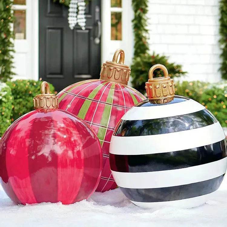 Christmas Ornament Holly Ball Outdoor Tree Decoration Christmas Balls for Yards - Velora