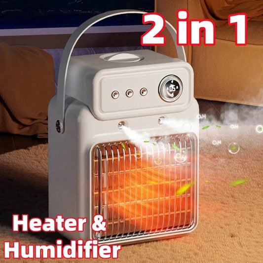 2 in 1 Indoor House Room Humidifier and Space Heater Warm Air Blower - Velora