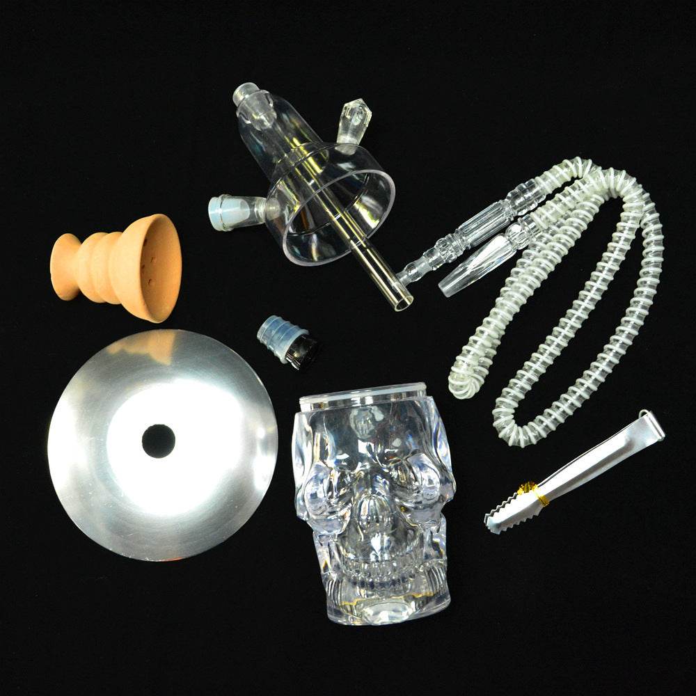 Arabian Acrylic Hookah With Illuminated Skull - Velora