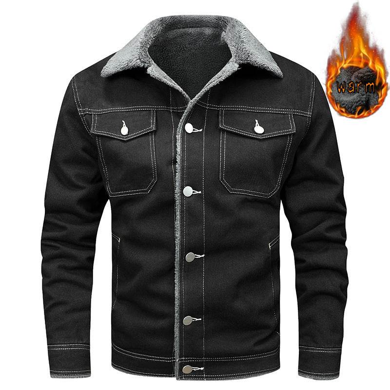 Denim Coat Fleece-lined Men Fashion Brands Jacket - Velora