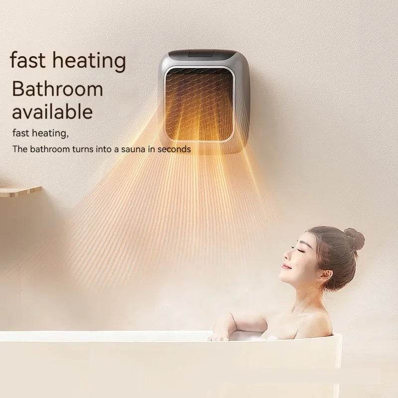 Remote Control Mini Fan Room House Space Heater Warm Artifact - Velora
