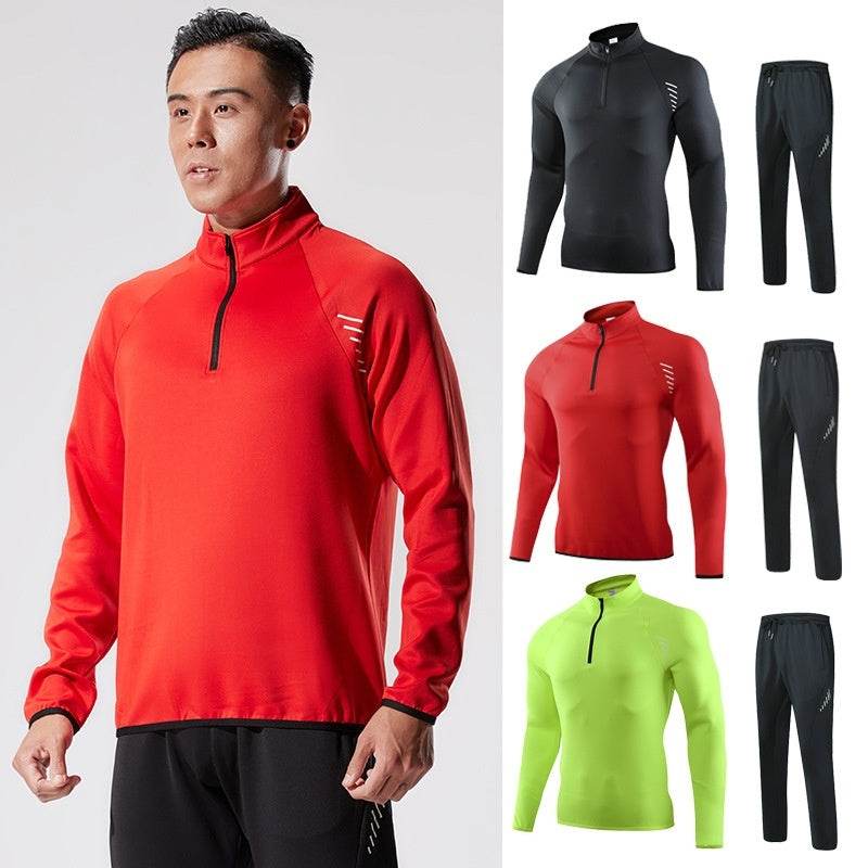 Half Zipper Long Sleeve Workout Top Outdoor Running Quick-drying Gym Shirt - Velora