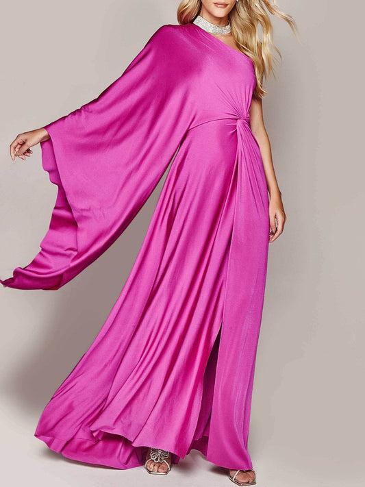 One Shoulder Twist Maxi Dress - Velora