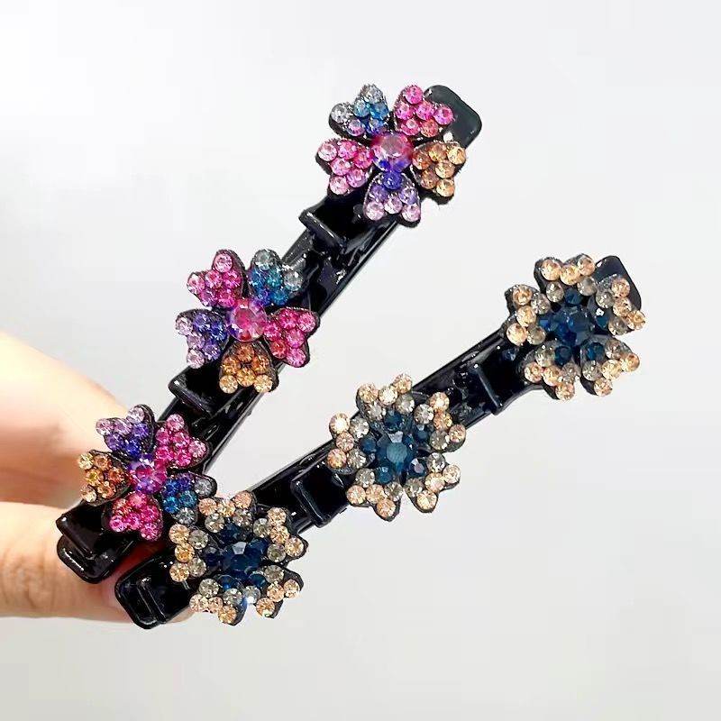 Girls Floral Rhinestone  Bling Hair clip Hair Accessories