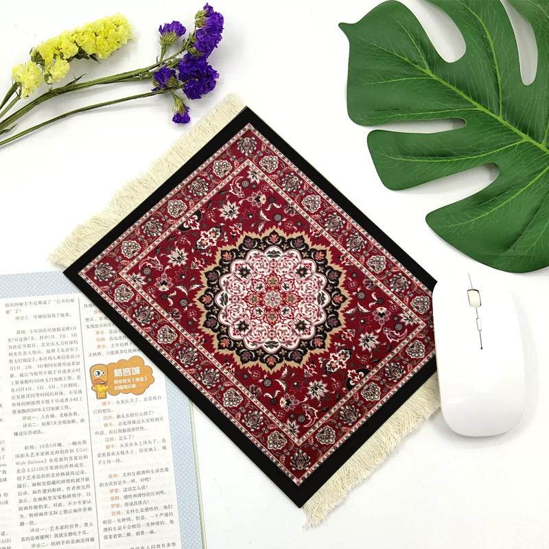 Office mouse pad, Suede fringe mouse pad Hot rubber Bohemian style - Velora