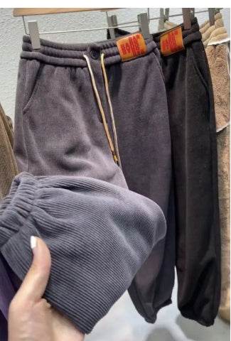 Leisure Trousers – Cotton Thick Flannel Sports Pants for Women - Velora