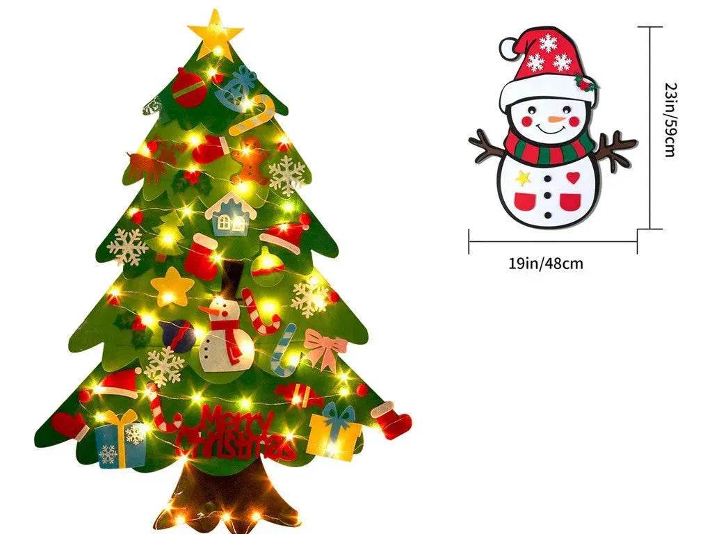 Children's DIY felt Christmas tree with lights - Velora