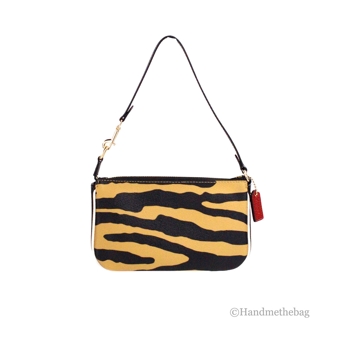 Coach Nolita 19 Tiger Motif Mini Handle Wristlet