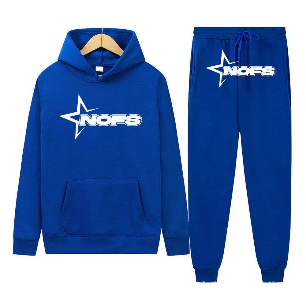2 pcs Gothic Punk Rock Streetwear Hoodie Outfit set Unisex - Velora