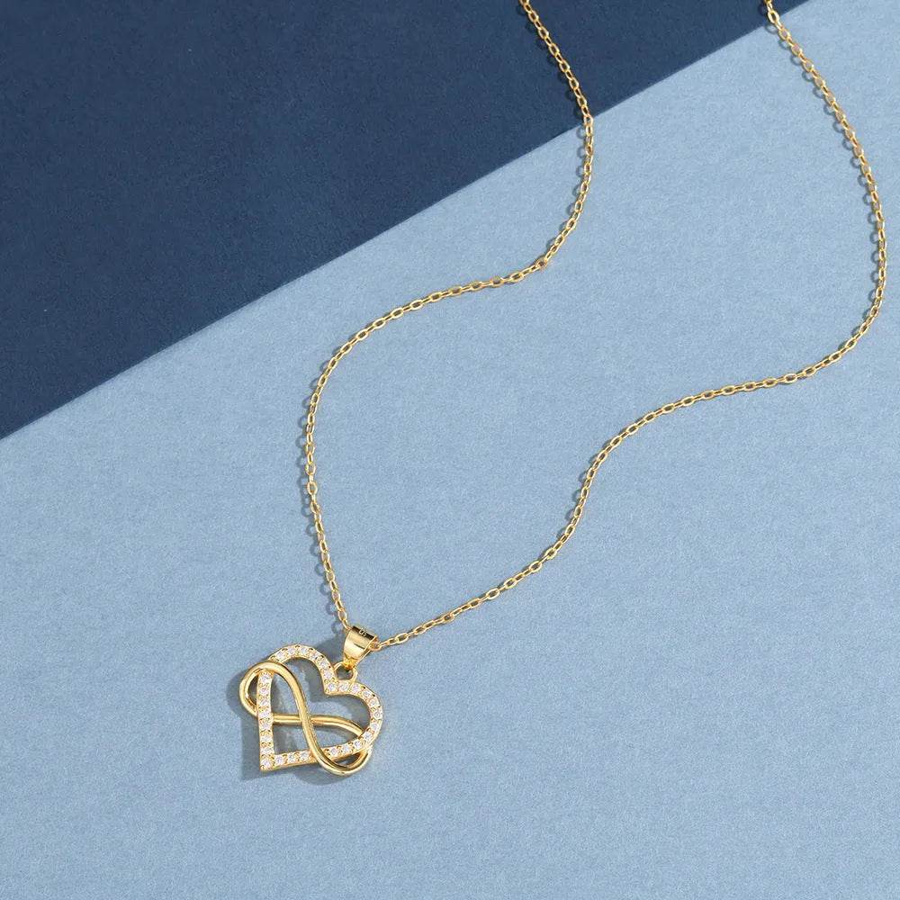 Unlimited Love Necklace Women Wrapped Love Valentine's Day Gifts All Match High-grade Can Not Be Dropped Collarbone Chain - Velora