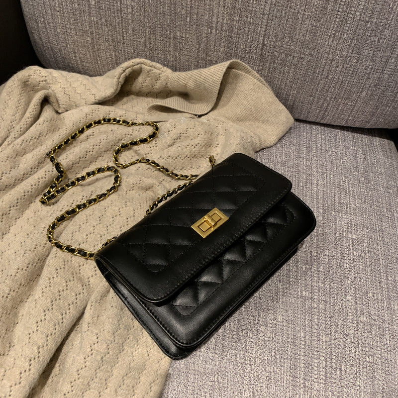Chanel Style Diamond Chain Crossbody Bag for Women