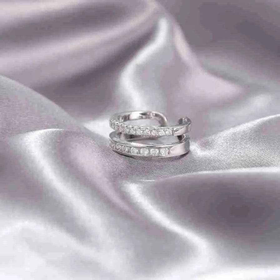 Niche Opening Adjustable Non-fading Cross Ring - Velora